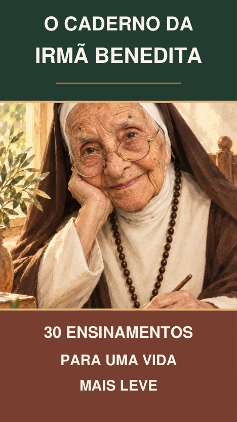 Capa de O Caderno da Irmã Benedita — 30 ensinamentos para uma vida mais leve